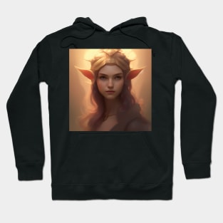 Beautiful Fantasy Elf Princess Golden Artwork Hoodie